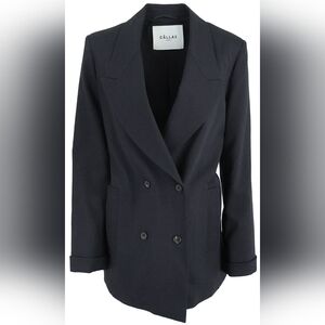 nwt $1395 Sz 44(8) Callas Women's Classic Navy Double-Breasted Blazer
